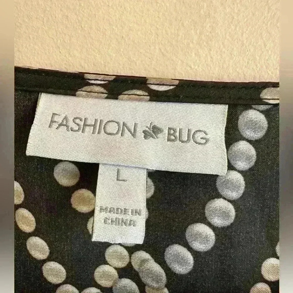 Woman’s sheer long sleeve light weight button up blouse- black/blue/tan - Large - Picture 6 of 11